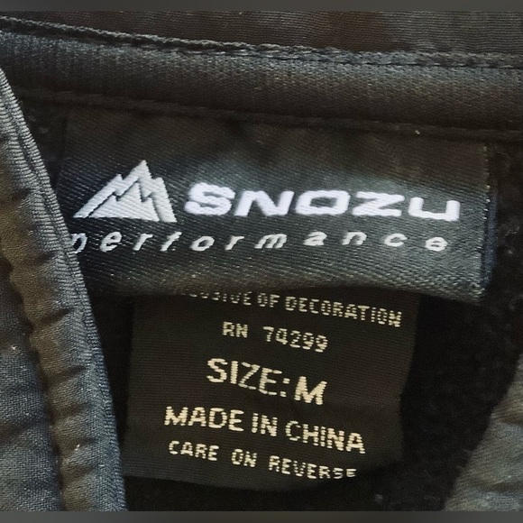 Medium Snozu performance fleece jacket warm zip up with zipper pockets - Picture 10 of 10